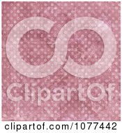 Clipart Grungy Pink Polka Dot Background Royalty Free CGI Illustration