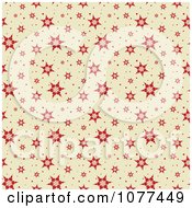 Poster, Art Print Of Red Seamless Snowflake Pattern Background