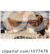 Painting Of A Greek Girls Playing At Ball By Frederic Lord Leighton Royalty Free Historical Clip Art