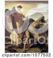 Poster, Art Print Of Painting Of Elijah In The Wilderness By Frederic Lord Leighton