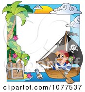 Poster, Art Print Of Pirate And Treasure Frame