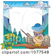 Clipart Professor Owl School Frame 1 Royalty Free Vector Illustration