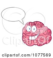 Clipart Brain Character Talking Royalty Free Vector Illustration
