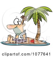 Poster, Art Print Of Shipwrecked Man On A Tropical Island