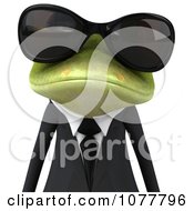 Clipart 3d Business Springer Frog Wearing Shades And A Suit 1 Royalty Free CGI Illustration by Julos #COLLC1077796-0108