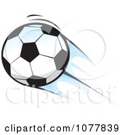 Clipart Flying Soccer Ball Royalty Free Vector Illustration by jtoons #COLLC1077839-0139