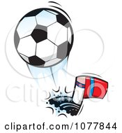 Poster, Art Print Of Player Kicking A Soccer Ball 1