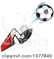 Player Kicking A Soccer Ball 2