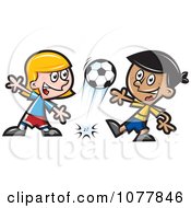 Clipart Kids Playing Soccer 1 Royalty Free Vector Illustration by jtoons #COLLC1077846-0139