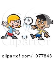 Poster, Art Print Of Kids Playing Soccer 1