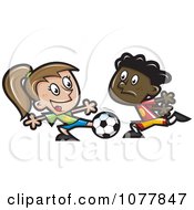 Poster, Art Print Of Kids Playing Soccer 2