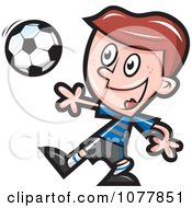 Poster, Art Print Of Boy Soccer Player 1