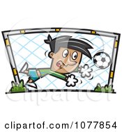 Clipart Boy Soccer Goalie Royalty Free Vector Illustration by jtoons #COLLC1077854-0139