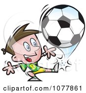 Clipart Boy Soccer Player 4 Royalty Free Vector Illustration by jtoons #COLLC1077861-0139