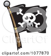 Clipart Skull Jolly Roger Pirate Flag Royalty Free Vector Illustration by jtoons #COLLC1077870-0139