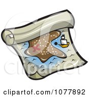 Clipart Pirate Treasure Map Royalty Free Vector Illustration