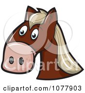 Poster, Art Print Of Brown Horse Face