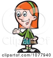 Clipart Nancy Drew Girl Talking Royalty Free Vector Illustration