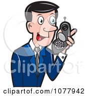 Spy Talking On A Strange Phone