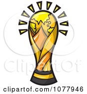 Clipart Golden World Cup Trophy Royalty Free Vector Illustration