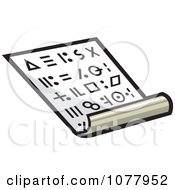 Clipart Secret Coded Message Royalty Free Vector Illustration