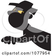 Clipart Spy Shadow Royalty Free Vector Illustration