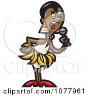 Clipart Woman Singing Royalty Free Vector Illustration