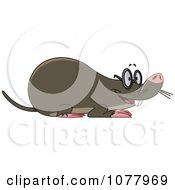Clipart Happy Mole Wearing Glasses Royalty Free Vector Illustration