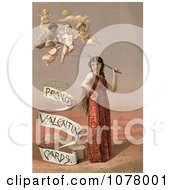 Poster, Art Print Of Woman With Cherub Balloons