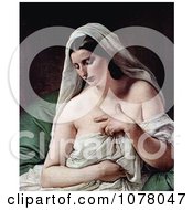 Poster, Art Print Of Odalisque Nude And Draped In White Cloths By Francesco Hayez