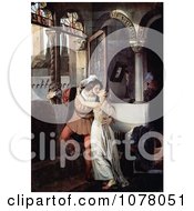 Poster, Art Print Of Man And Woman Embracing And Kissing Passionately Romeo And Juliet