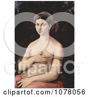 Woman Named Margherita Posing With One Hand On Her Breast La Fornarina By Raphael