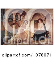The Annunciation Mary Mother Of Jesus And Archangel Gabriel Royalty Free Historical Clip Art by JVPD #COLLC1078071-0002