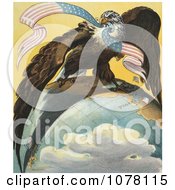 Poster, Art Print Of Bald Eagle On The Globe