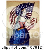 Poster, Art Print Of Woman Carrying The Star Spangled Banner