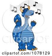 Poster, Art Print Of Blue Dragon School Mascot Singing