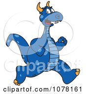 Blue Dragon School Mascot Running