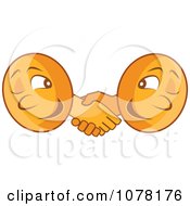 Clipart Two Coins Shaking Hands Royalty Free Vector Illustration by Vitmary Rodriguez