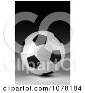 Poster, Art Print Of 3d Soccer Ball Over Gradient Black And Gray