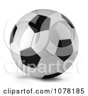 Clipart 3d Shiny Soccer Ball Royalty Free CGI Illustration