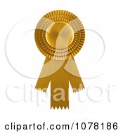 Clipart 3d Gold Award Ribbon Royalty Free CGI Illustration