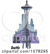 Poster, Art Print Of The Space Needle And Seattle Washington Skyline