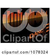 Clipart Orange Equalizer And Dance Background On Black Royalty Free Vector Illustration by dero