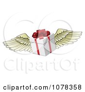 Poster, Art Print Of 3d Winged Gift Box With A Red Bow