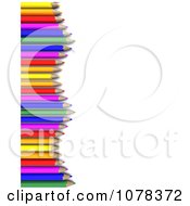 Poster, Art Print Of 3d Colored Pencil Border And Copyspace