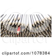 Clipart 3d Red Pencil In A Pile Of White Pencils Royalty Free CGI Illustration