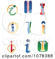 Poster, Art Print Of Abstract Colorful Letter I Logos