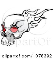 Clipart Flaming Skull With Red Eye Sockets Royalty Free Vector Illustration