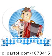 Poster, Art Print Of Happy Oktoberfest Man Playing An Accordion