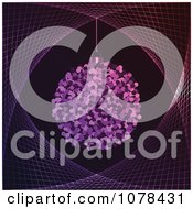 Clipart Purple Hanging Christmas Orb Royalty Free Vector Illustration